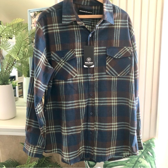 NWT Molokai Surf Co Flannel Shirt Jacket Sz XL - Picture 2 of 10